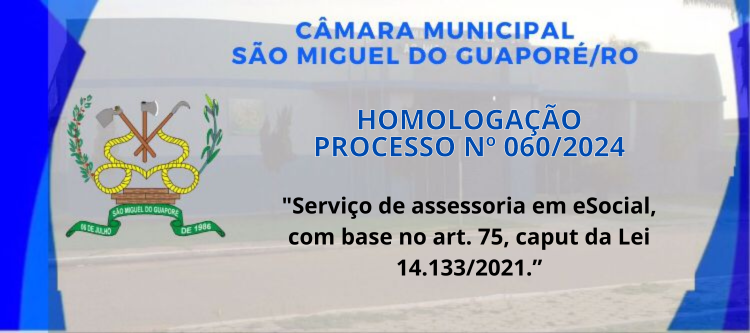 HOMOLOGAÇÃO PROCESSO Nº 068/2024